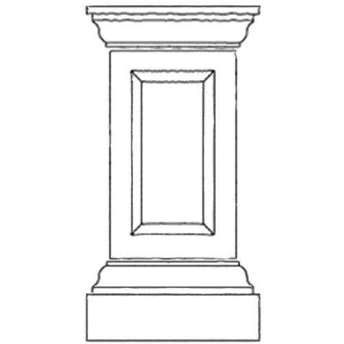 CAD Drawings Longshadow® Planters & Garden Ornaments, Classic Garden Ornaments, Ltd.® Florentine Pedestal Collection